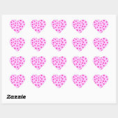 Pink Polka Dots Heart Stickers (Blatt)