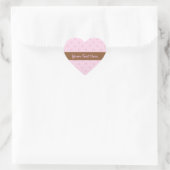 Pink Polka Dots Heart Stickers (Tasche)