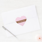 Pink Polka Dots Heart Stickers (Umschlag)