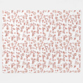 Pink Polka Dots I Liebe You Fleecedecke (Vorderseite (Horizontal))