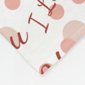 Pink Polka Dots I Liebe You Fleecedecke (Ecke)
