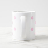 Pink Polka Dots Jumbo-Tasse (Rückseite)