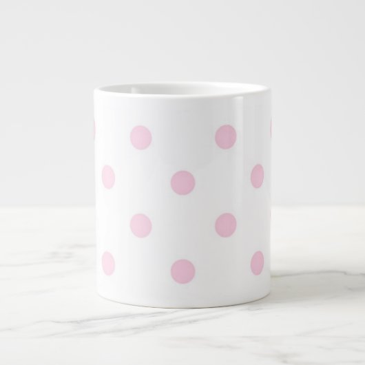 Pink Polka Dots Jumbo-Tasse (Vorderseite)