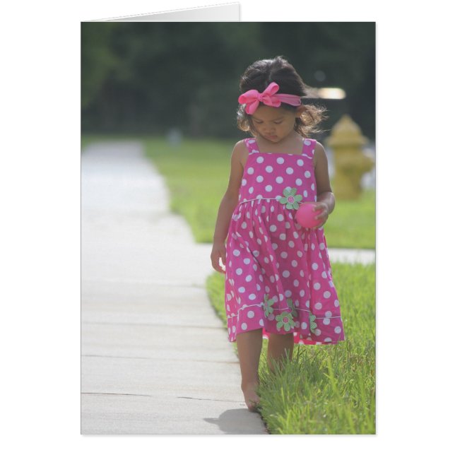 "Pink Polka Dots" - Karte (Vorne)