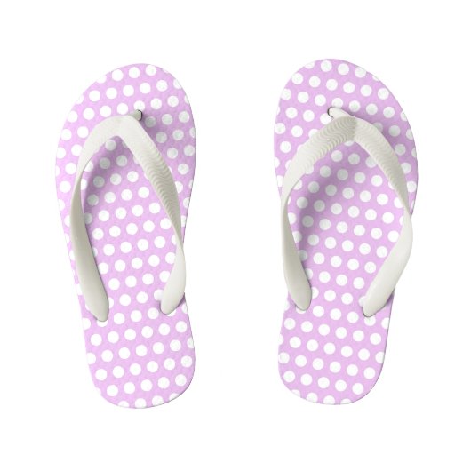 Pink Polka Dots Kinderbadesandalen (Fußbett)