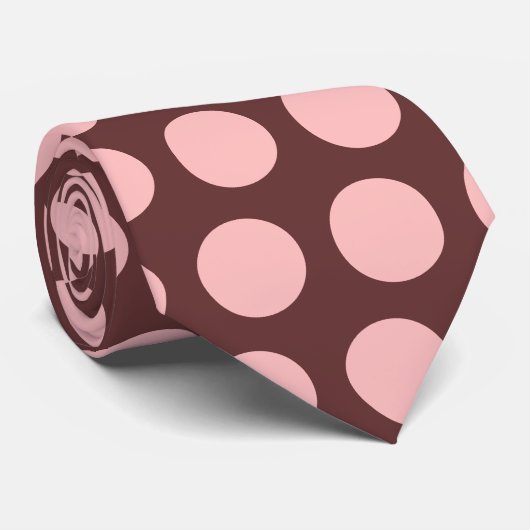Pink Polka Dots Krawatte (Gerollt)