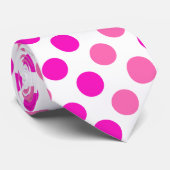 Pink Polka Dots Krawatte (Gerollt)