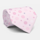 Pink Polka Dots Krawatte (Gerollt)