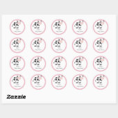 Pink Polka Dots Kuh Stickers (Blatt)