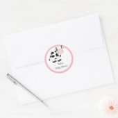 Pink Polka Dots Kuh Stickers (Umschlag)
