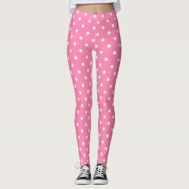 Pink Polka Dots Leggings