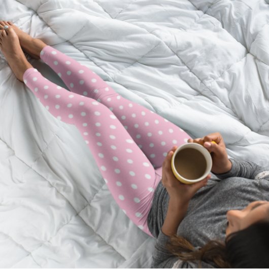 Pink Polka Dots Leggings