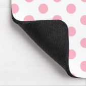 Pink Polka Dots Mousepad (Ecke)