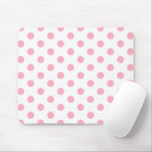 Pink Polka Dots Mousepad (Mit Mouse)