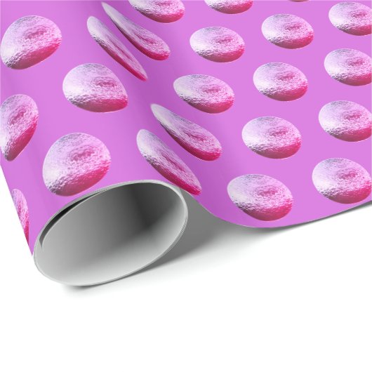 Pink Polka Dots Muster Hinzufügen von Namen oder T Geschenkpapier (Rolleneckpunkt)