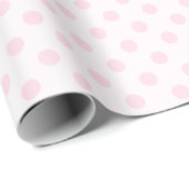 Pink Polka Dots Muster im rosa Hintergrund Geschenkpapier (Rolleneckpunkt)