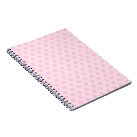 Pink Polka Dots Notebook Notizblock (Rechte Seite)