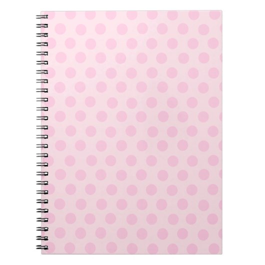Pink Polka Dots Notebook Notizblock (Vorderseite)