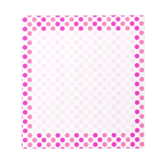 Pink Polka Dots Notizblock (Vorderseite)