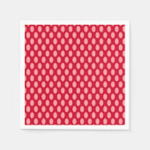 Pink Polka Dots on Red Serviette (Vorderseite)