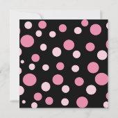 Pink Polka Dots, Polka Dot Pattern, Bat Mitzvah Einladung (Rückseite)