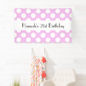 Pink Polka Dots, Polka Dot Pattern, Dots, Geburtst Banner (Insitu)