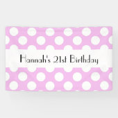 Pink Polka Dots, Polka Dot Pattern, Dots, Geburtst Banner (Horizontal)