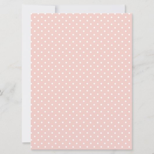 Pink Polka Dots, Polka Dot Pattern, Dots, Geburtst Einladung (Rückseite)