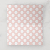 Pink Polka Dots, Polka Dot Pattern, Dots, Hochzeit Platzkarte (Innenseite Aufgefaltet)