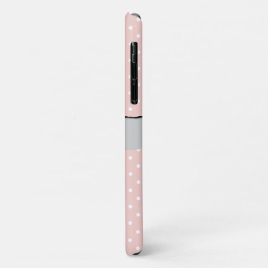 Pink Polka Dots, Polka Dot Pattern, Ihr Name Case-Mate iPhone Hülle (Hinten/Links)
