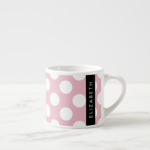 Pink Polka Dots, Polka Dot Pattern, Ihr Name Espressotasse