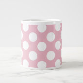 Pink Polka Dots, Polka Dot Pattern, Ihr Name Jumbo-Tasse (Vorderseite)