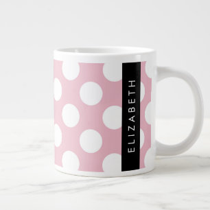 Pink Polka Dots, Polka Dot Pattern, Ihr Name Jumbo-Tasse
