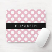 Pink Polka Dots, Polka Dot Pattern, Ihr Name Mousepad (Mit Mouse)