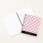 Pink Polka Dots, Polka Dot Pattern, Ihr Name Notizblock (Innenseite)