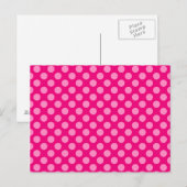 Pink Polka Dots Postkarte (Vorne/Hinten)