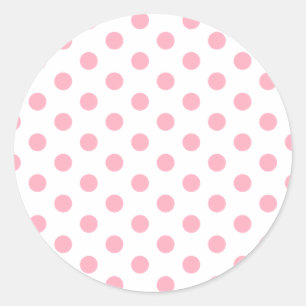 Pink Polka Dots Runder Aufkleber