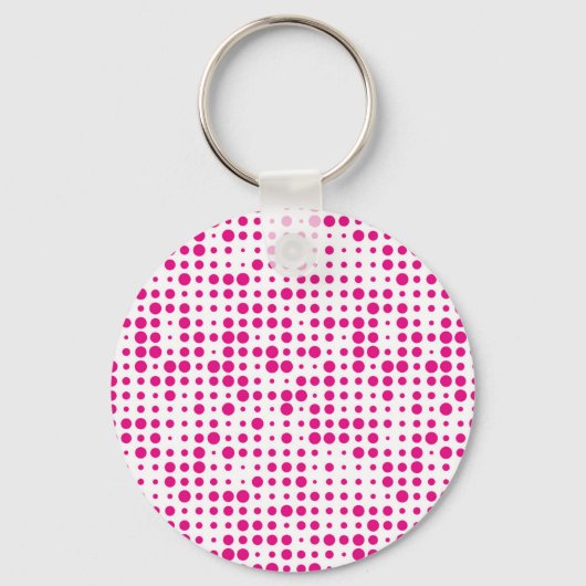 Pink Polka Dots Schlüsselanhänger (Vorderseite)