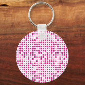 Pink Polka Dots Schlüsselanhänger (Vorderseite)