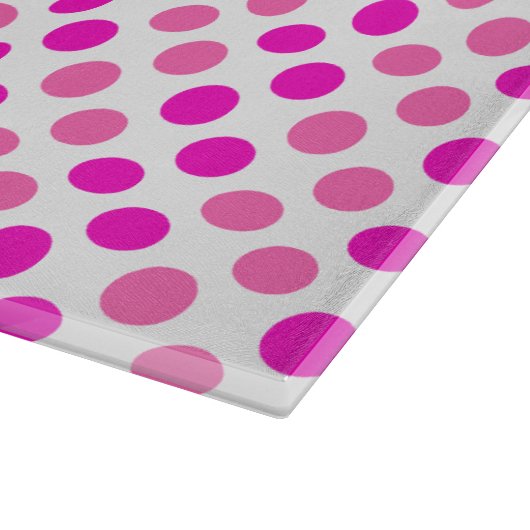 Pink Polka Dots Schneidebrett (Ecke)