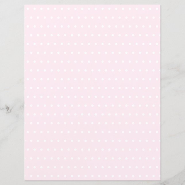 Pink Polka Dots Scrapbook Paper (Vorderseite)