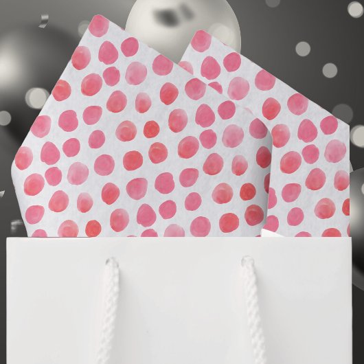 Pink Polka Dots Seidenpapier