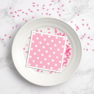 Pink Polka Dots Serviette