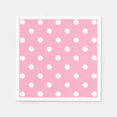 Pink Polka Dots Serviette (Vorderseite)