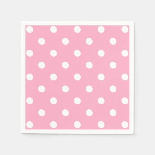 Pink Polka Dots Serviette (Vorderseite)