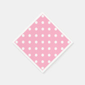 Pink Polka Dots Serviette (Ecke)