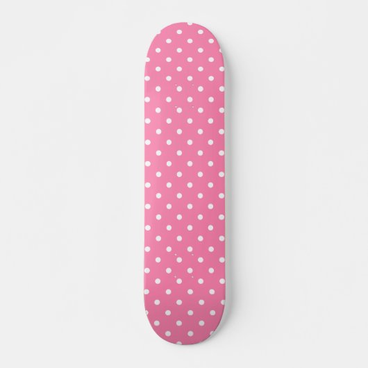 Pink Polka Dots Skateboard Deck (Vorne)