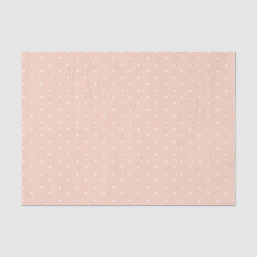 Pink Polka Dots Tissue Paper Seidenpapier (Vorderseite)