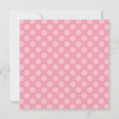 Pink Polka Dots Umbrella Mama Babydusche Einladung (Rückseite)