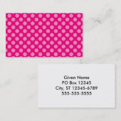 Pink Polka Dots Visitenkarte (Vorne/Hinten)